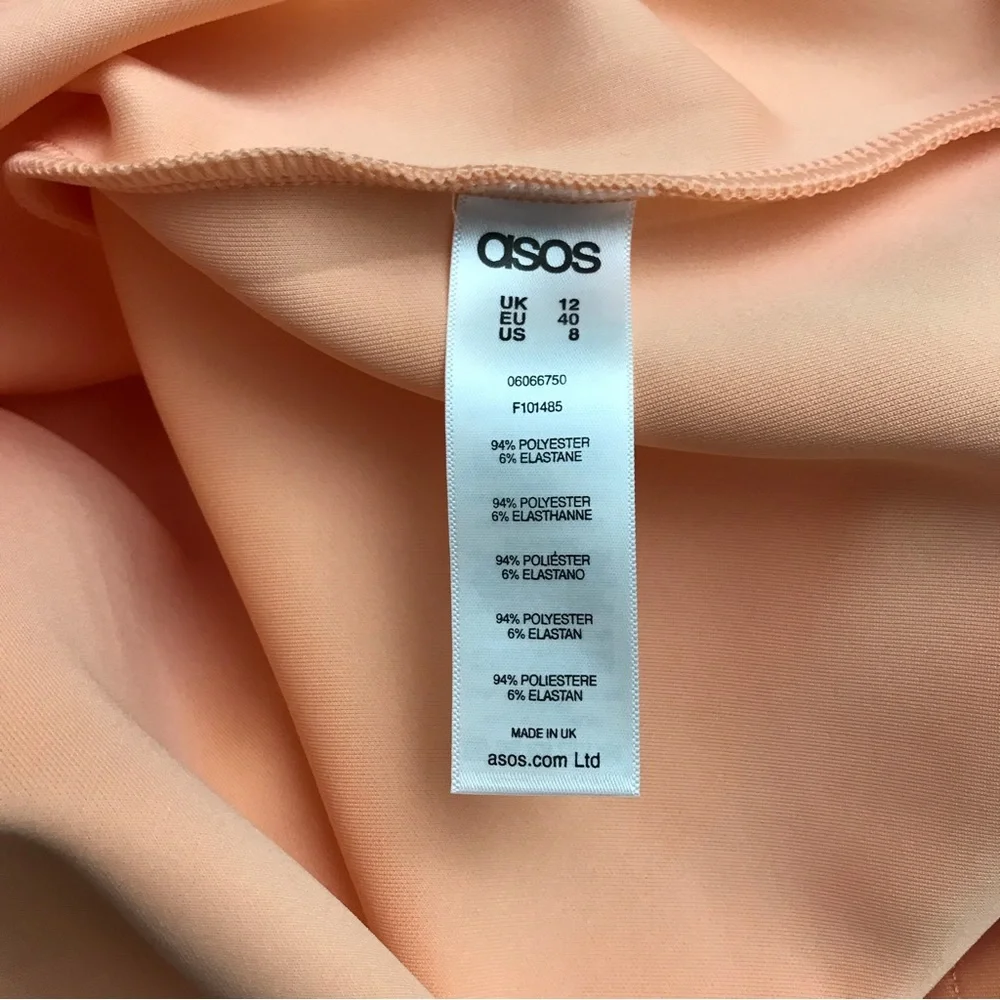 ASOS Scuba Ruffled Off The Shoulder Dress Sz 8 NWT